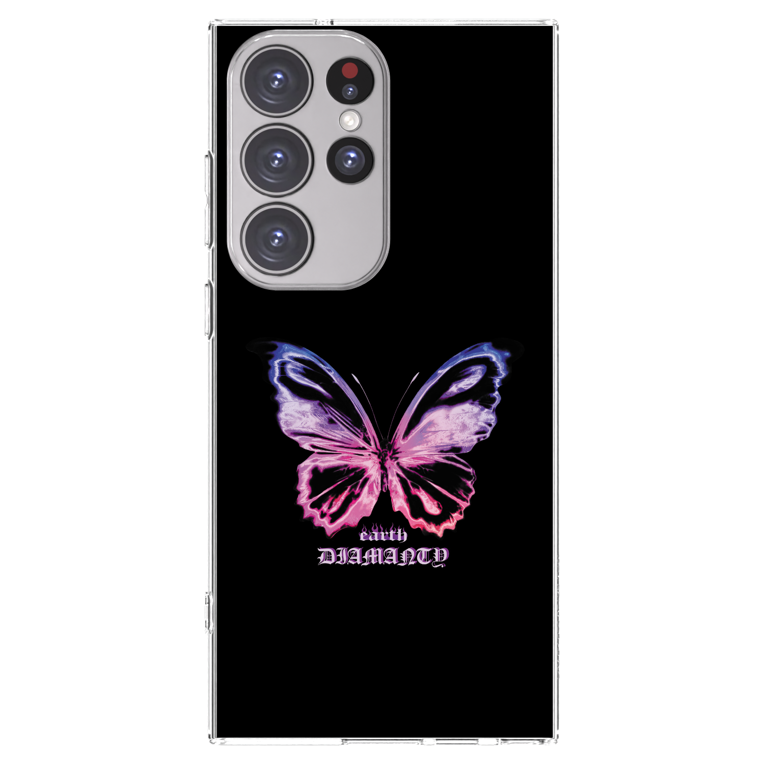 Picasee átlátszó szilikon tok az alábbi mobiltelefonokra Samsung Galaxy S23 Ultra 5G - Diamanty Purple