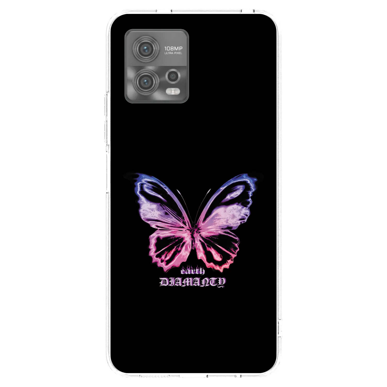 Picasee átlátszó szilikon tok az alábbi mobiltelefonokra Motorola Moto G72 - Diamanty Purple