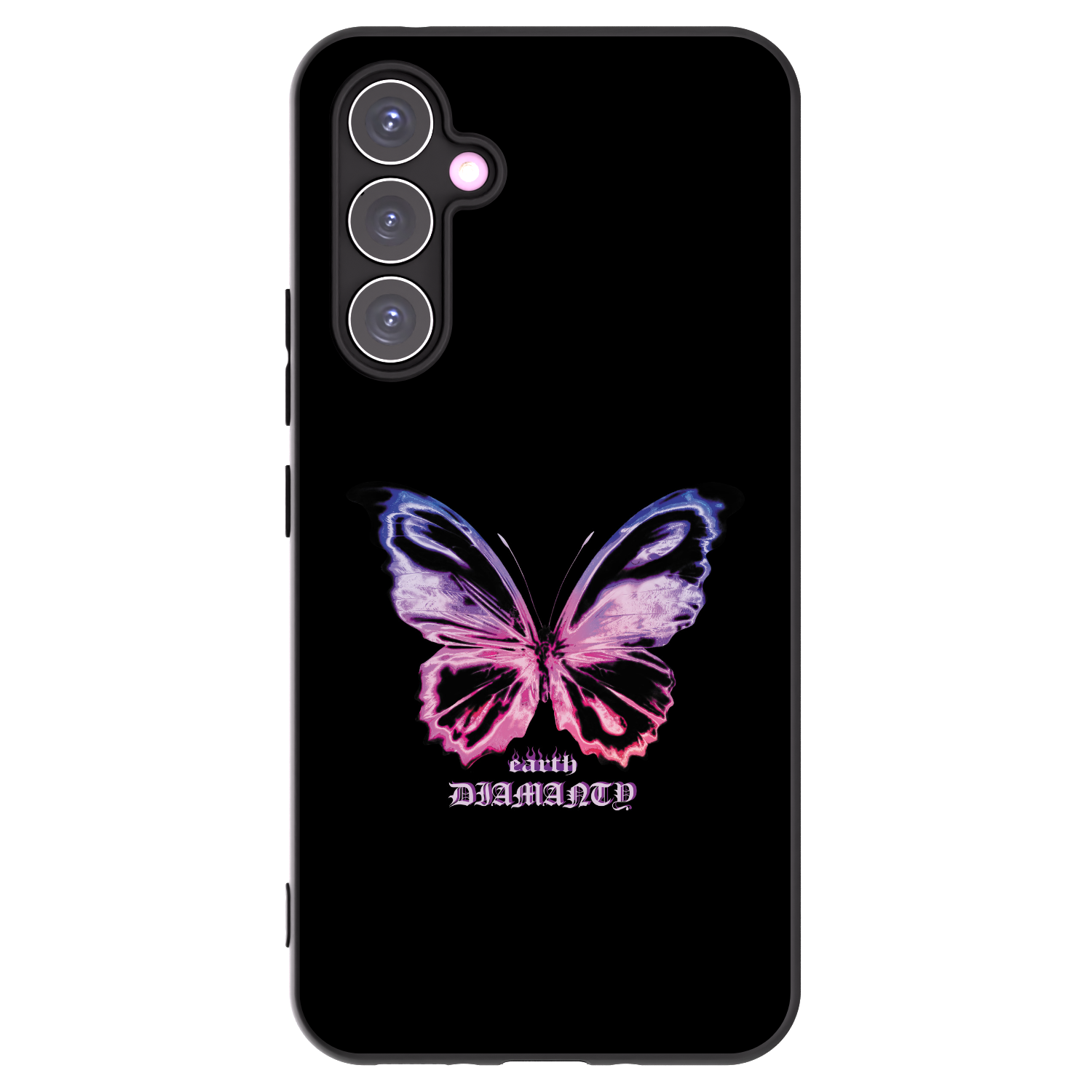Picasee fekete szilikon tok az alábbi mobiltelefonokra Samsung Galaxy A54 5G A546B - Diamanty Purple