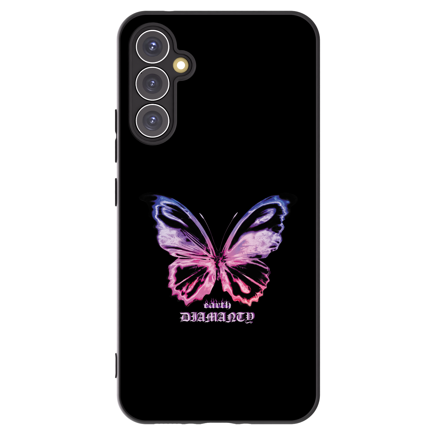 Picasee fekete szilikon tok az alábbi mobiltelefonokra Samsung Galaxy A34 5G A346B - Diamanty Purple