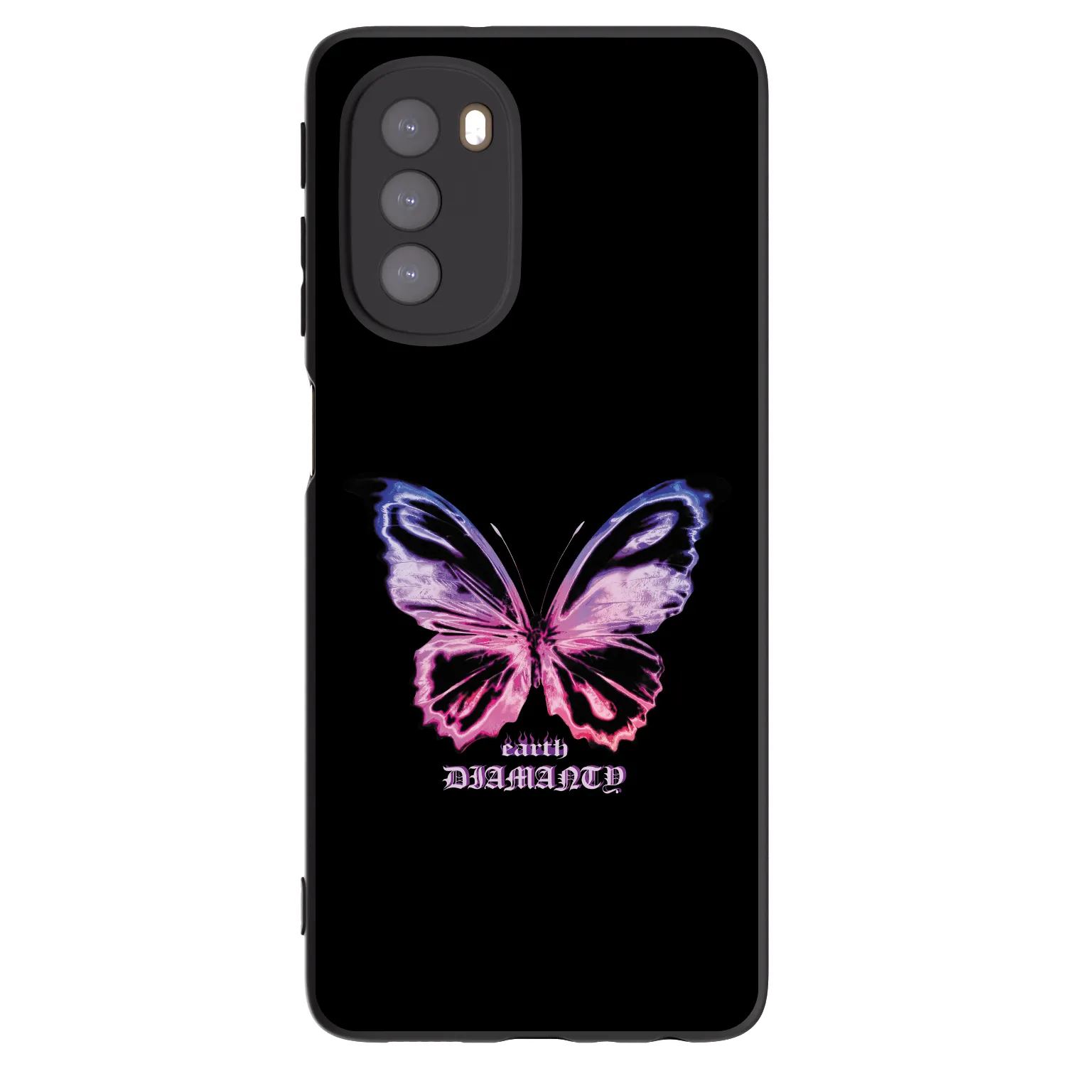Picasee fekete szilikon tok az alábbi mobiltelefonokra Motorola Moto G51 - Diamanty Purple