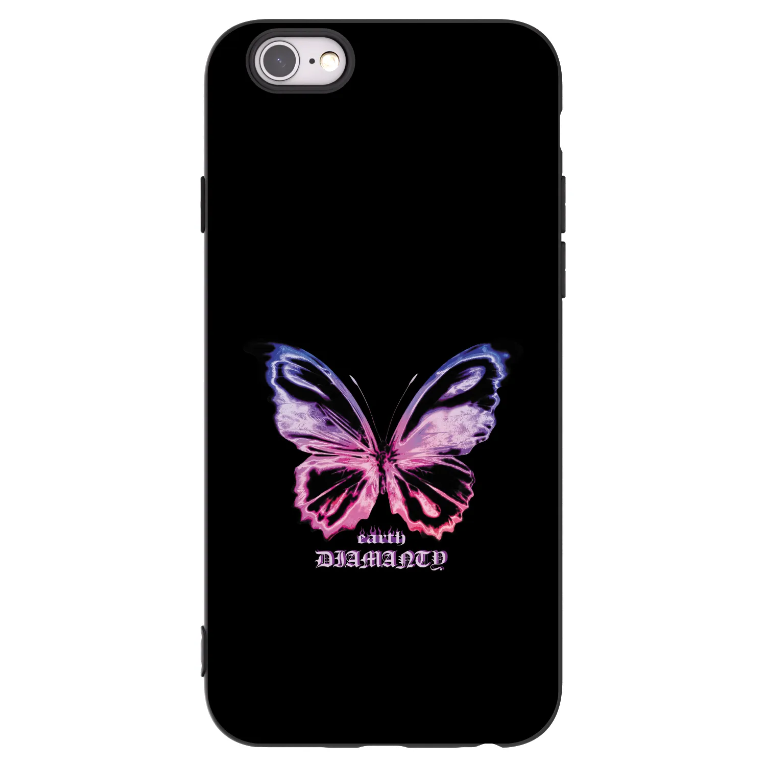Picasee fekete szilikon tok az alábbi mobiltelefonokra Apple iPhone 6/6S - Diamanty Purple