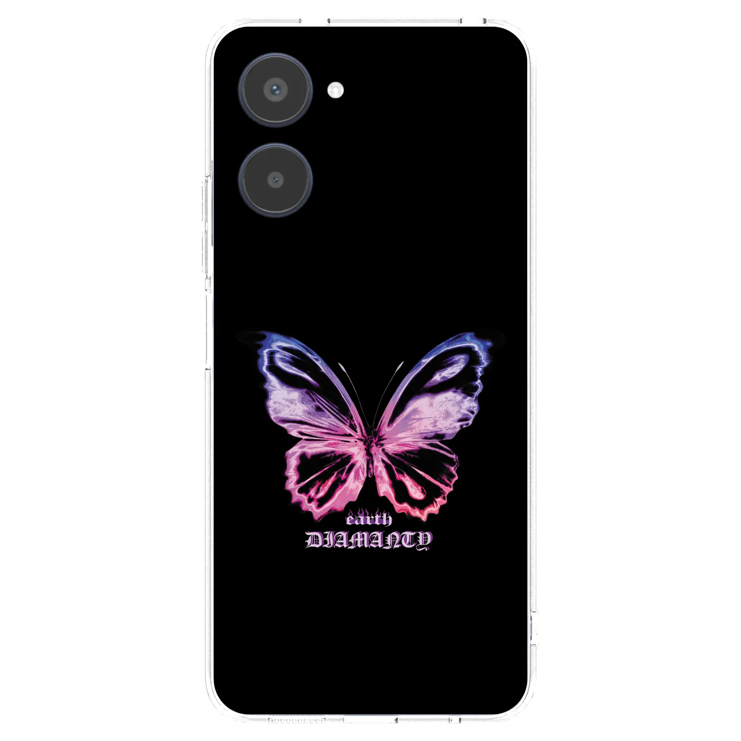 Picasee átlátszó szilikon tok az alábbi mobiltelefonokra Realme 10 4G - Diamanty Purple