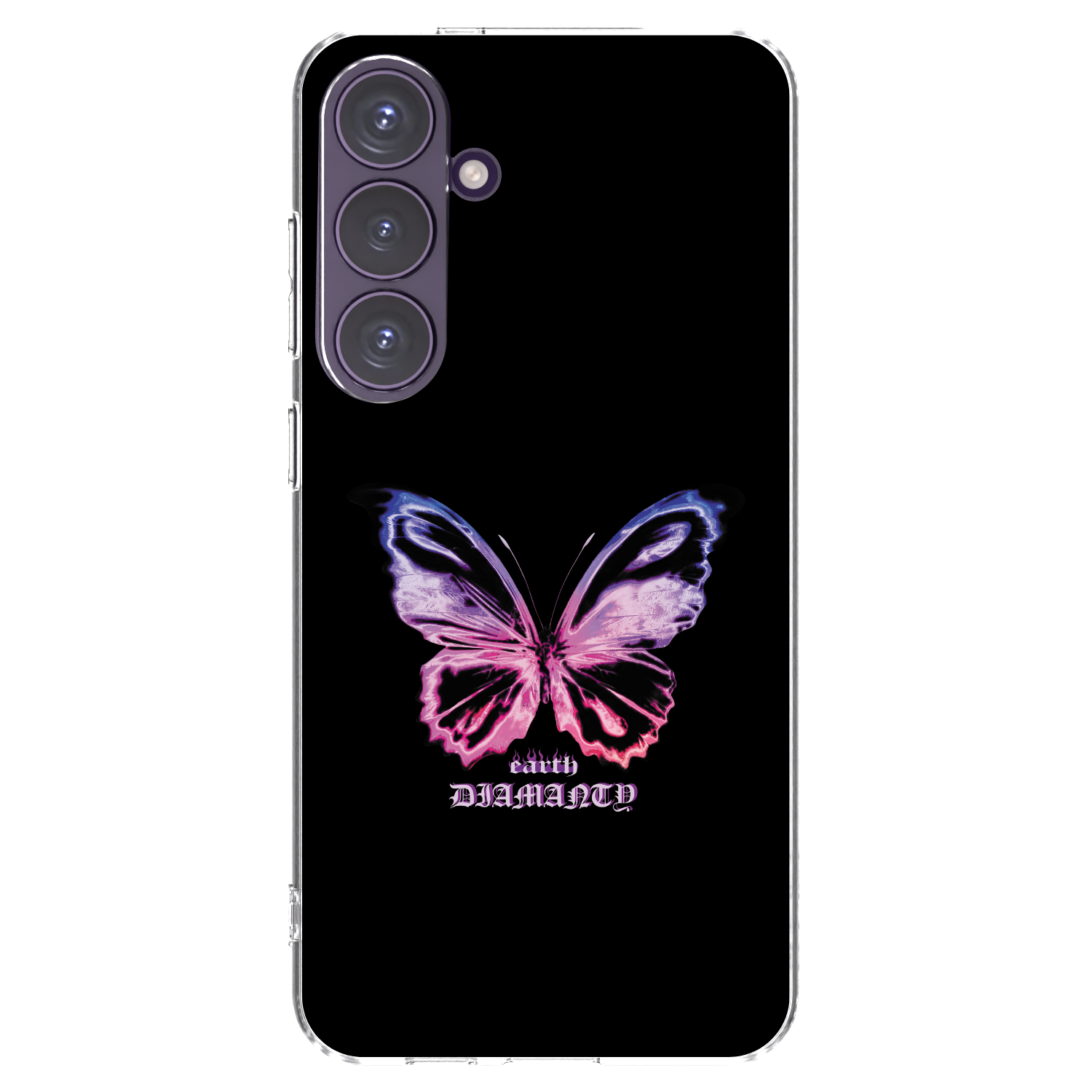 Picasee átlátszó szilikon tok az alábbi mobiltelefonokra Samsung Galaxy S24+ S926B 5G - Diamanty Purple