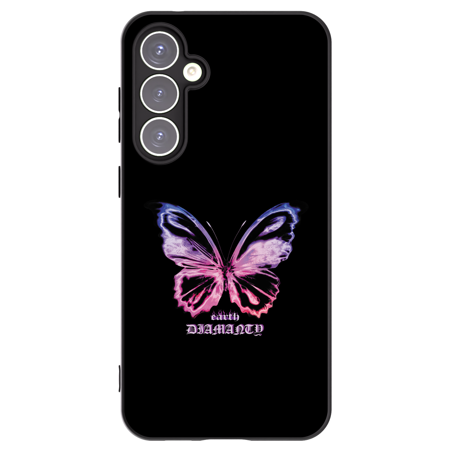 Picasee fekete szilikon tok az alábbi mobiltelefonokra Samsung Galaxy S23 FE S711B - Diamanty Purple