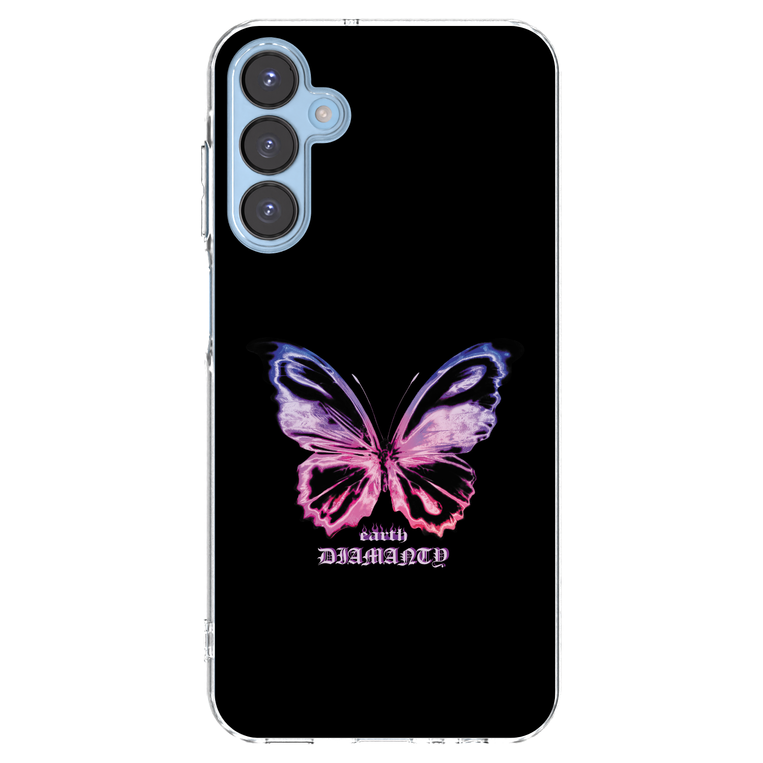 Picasee átlátszó szilikon tok az alábbi mobiltelefonokra Samsung Galaxy A15 A156B 5G - Diamanty Purple