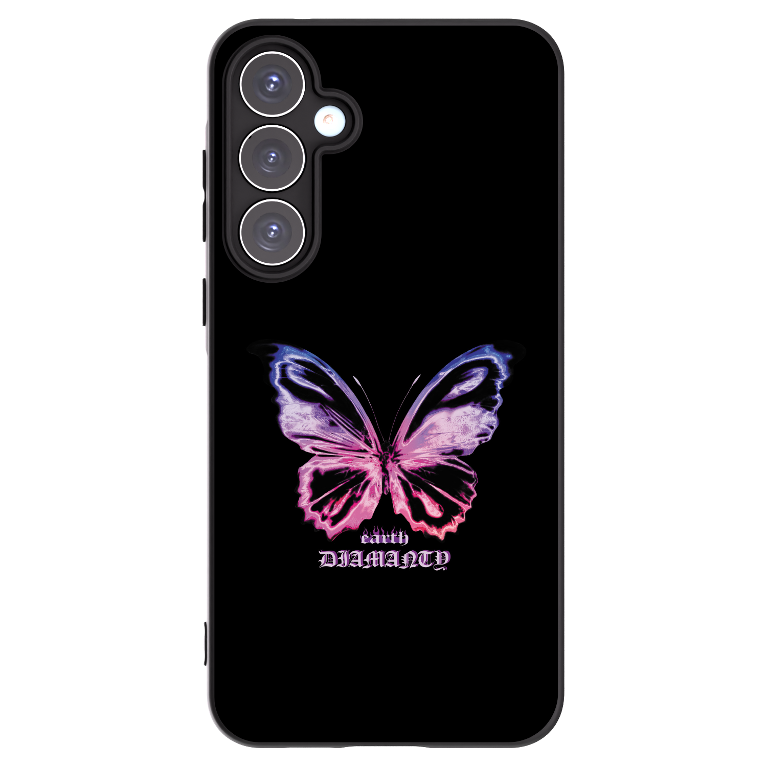 Picasee fekete szilikon tok az alábbi mobiltelefonokra Samsung Galaxy A55 5G A556B - Diamanty Purple