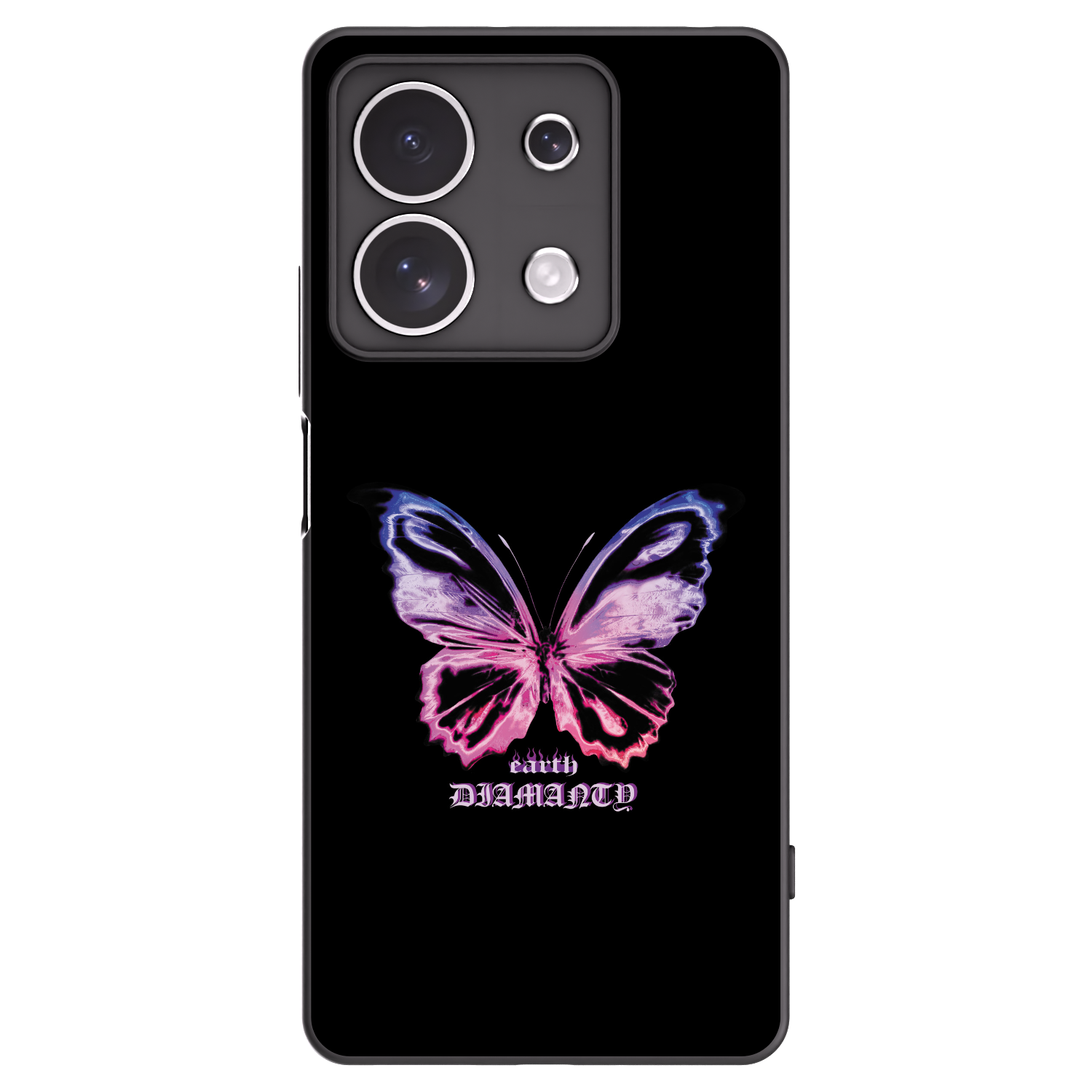 Picasee fekete szilikon tok az alábbi mobiltelefonokra Xiaomi Redmi Note 13 4G - Diamanty Purple
