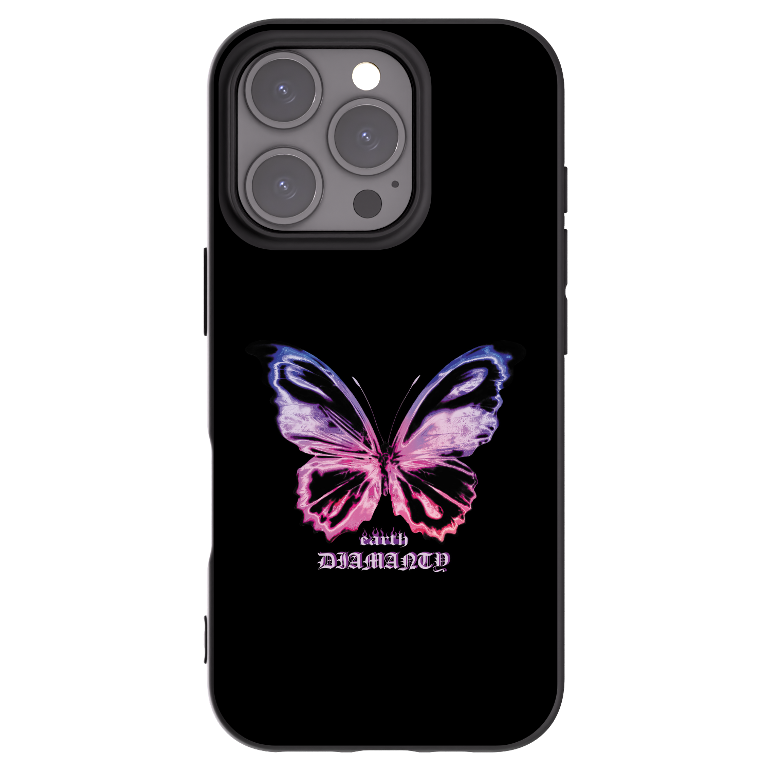 Picasee fekete szilikon tok az alábbi mobiltelefonokra Apple iPhone 16 Pro - Diamanty Purple