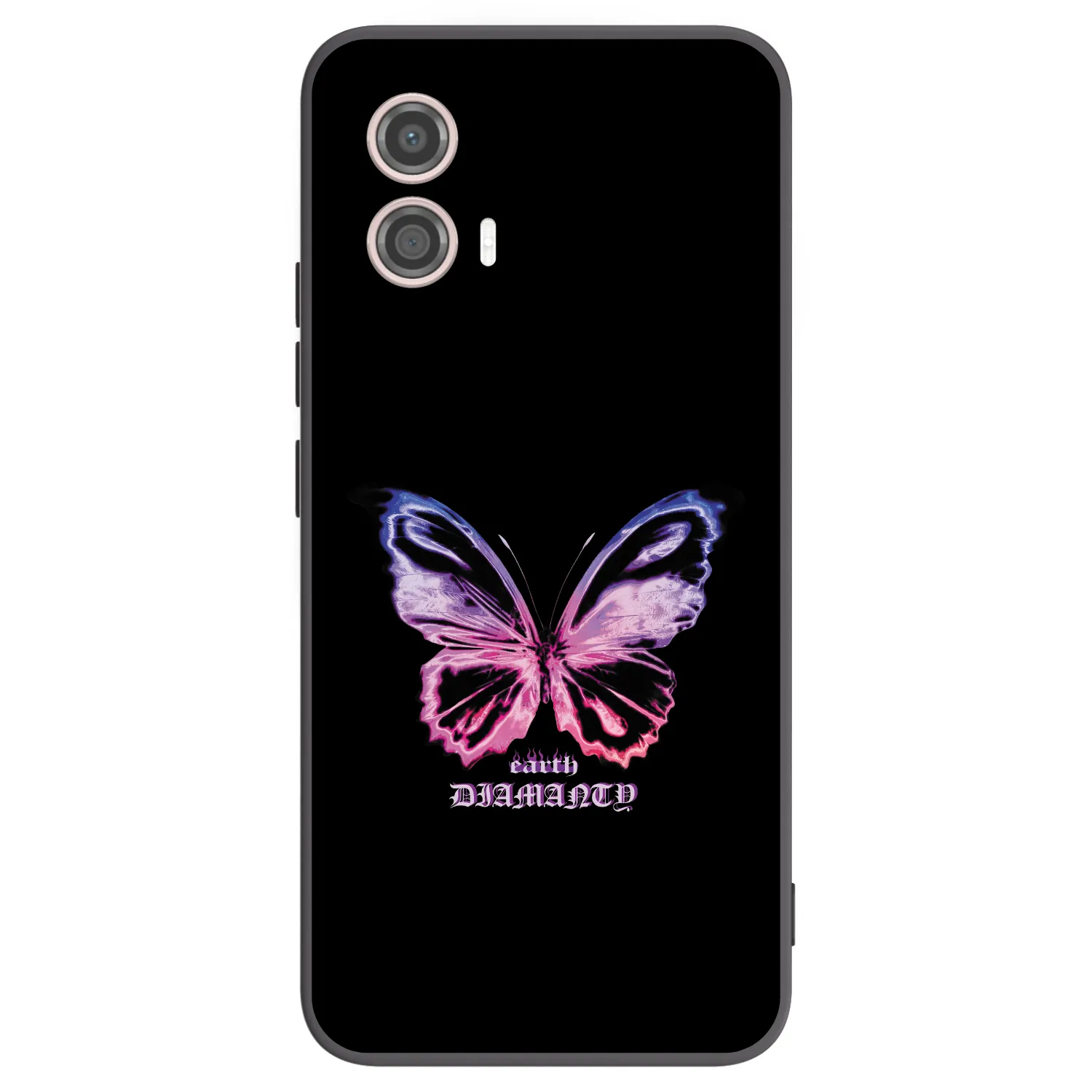 Picasee fekete szilikon tok az alábbi mobiltelefonokra Motorola Moto G53 5G - Diamanty Purple