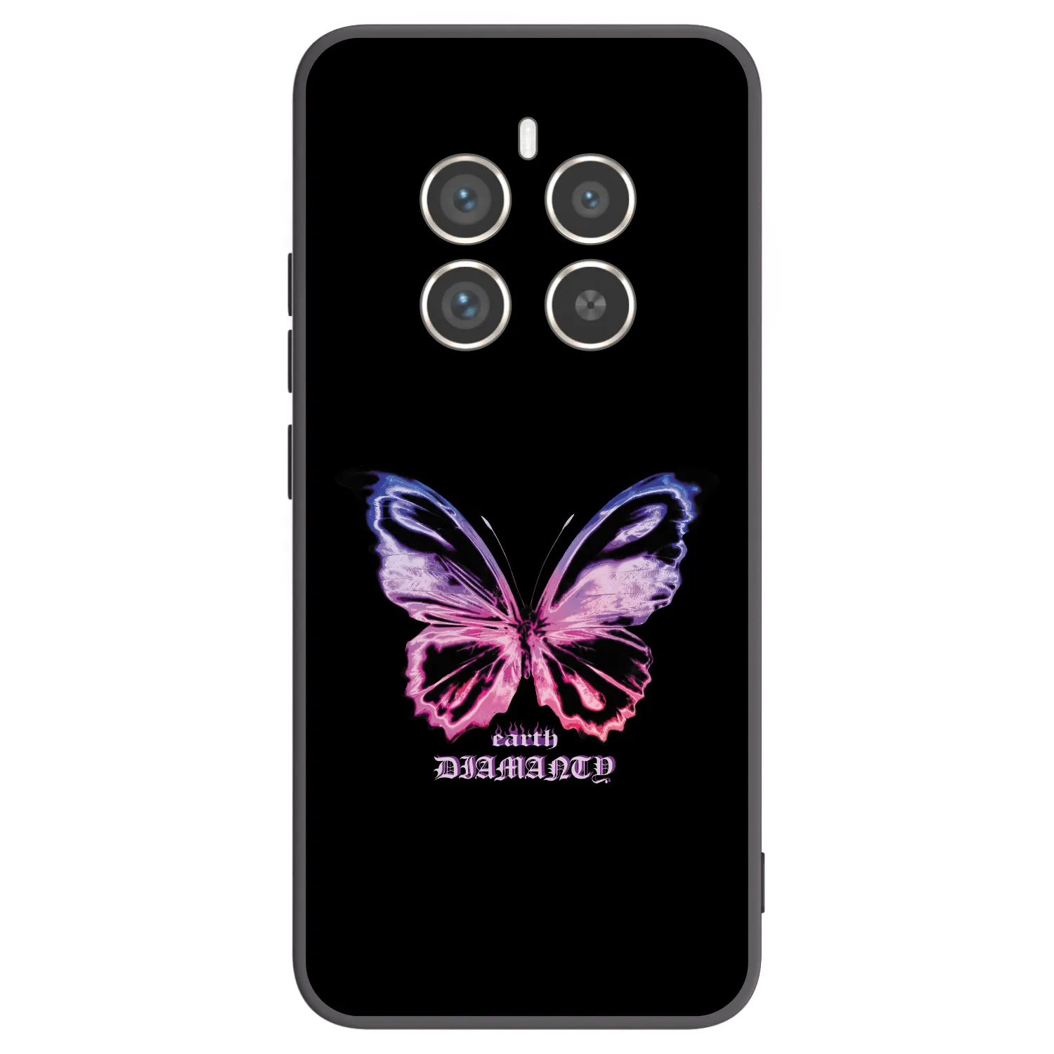 Picasee fekete szilikon tok az alábbi mobiltelefonokra Realme 12 Pro 5G - Diamanty Purple