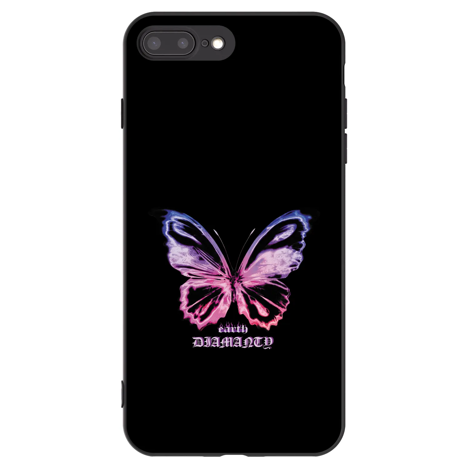 Picasee fekete szilikon tok az alábbi mobiltelefonokra Apple iPhone 7 Plus - Diamanty Purple