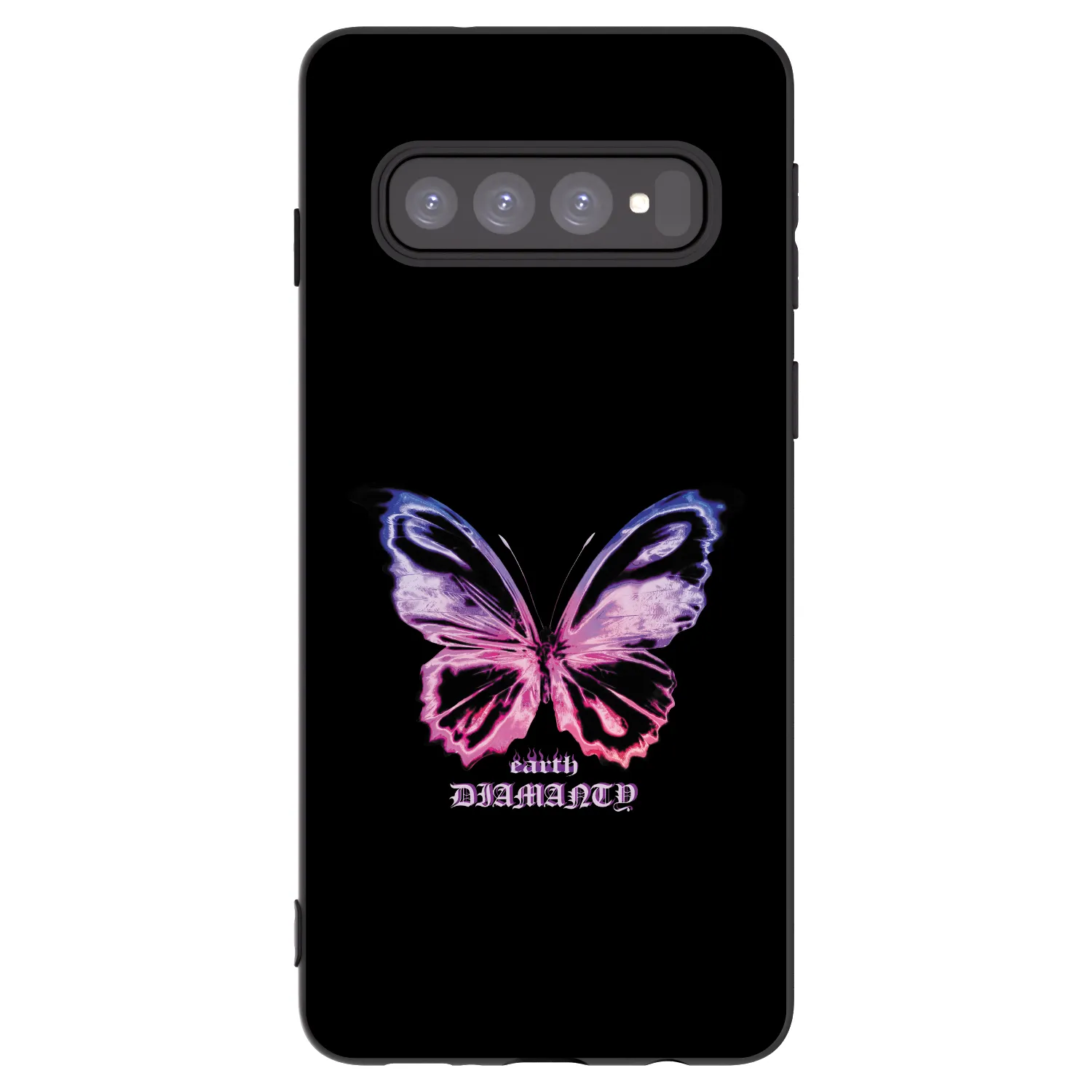 Picasee fekete szilikon tok az alábbi mobiltelefonokra Samsung Galaxy S10 G973 - Diamanty Purple