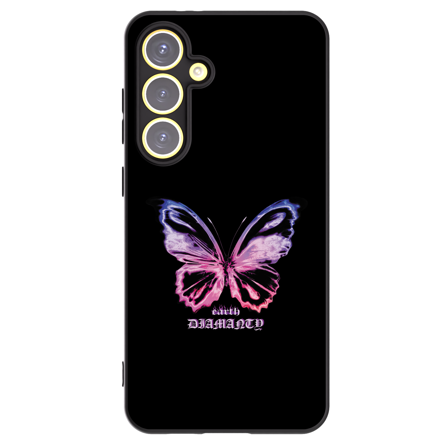 Picasee fekete szilikon tok az alábbi mobiltelefonokra Samsung Galaxy S24 FE S721B - Diamanty Purple