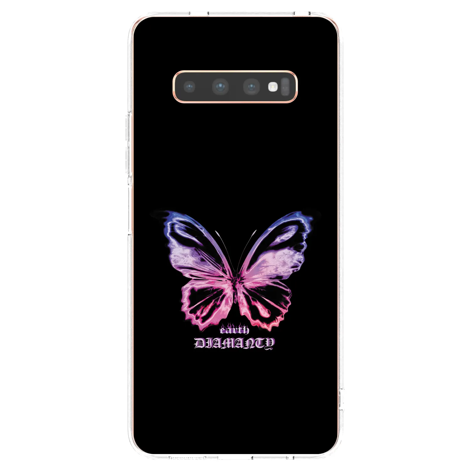 Picasee átlátszó szilikon tok az alábbi mobiltelefonokra Samsung Galaxy S10 Plus G975 - Diamanty Purple