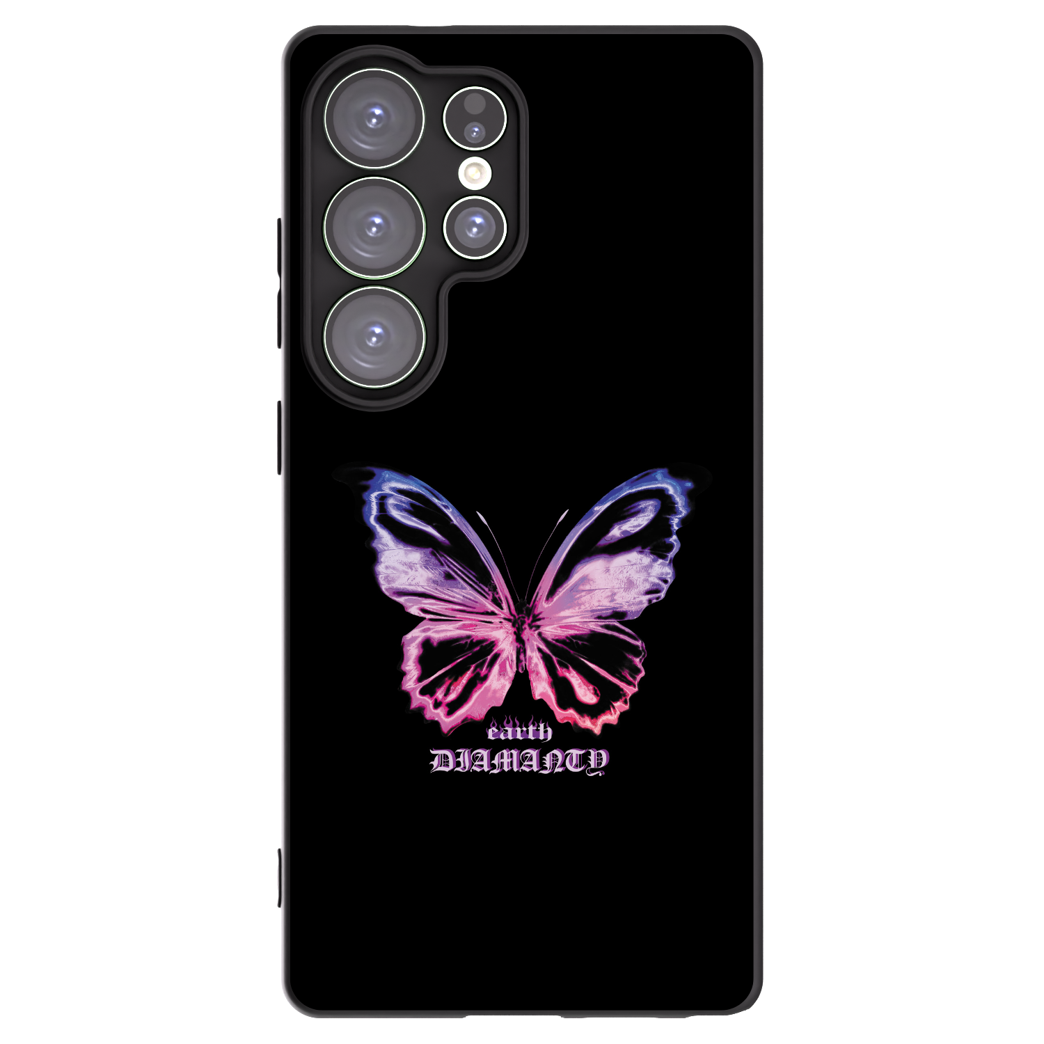 Picasee fekete szilikon tok az alábbi mobiltelefonokra Samsung Galaxy S25 Ultra 5G - Diamanty Purple