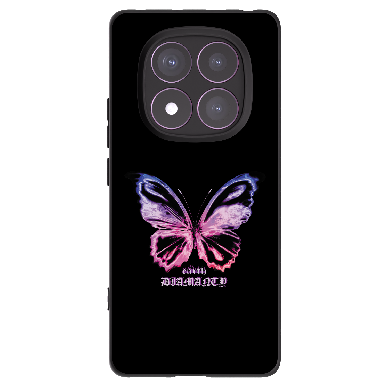 Picasee fekete szilikon tok az alábbi mobiltelefonokra Xiaomi Redmi Note 14 Pro 4G - Diamanty Purple