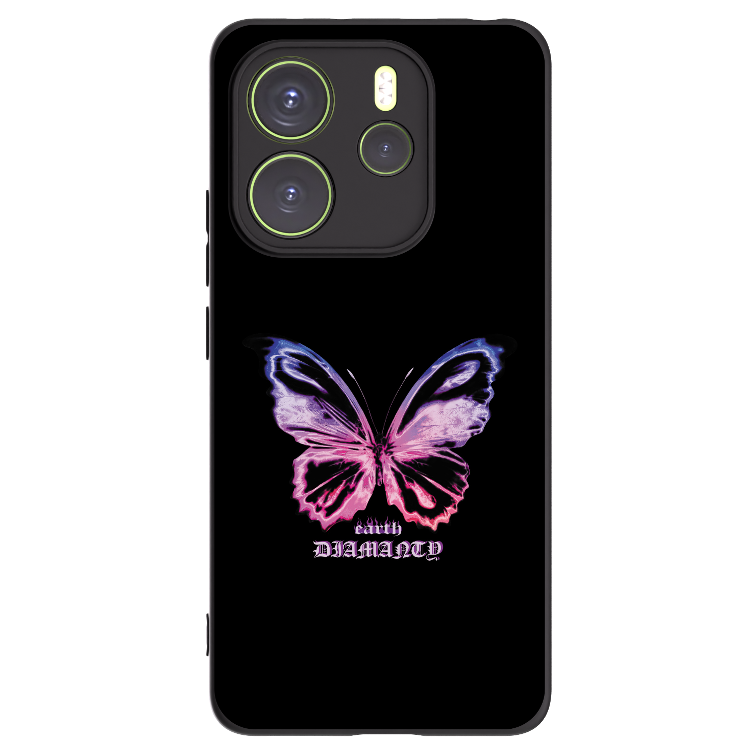 Picasee fekete szilikon tok az alábbi mobiltelefonokra Xiaomi Redmi Note 14 4G - Diamanty Purple