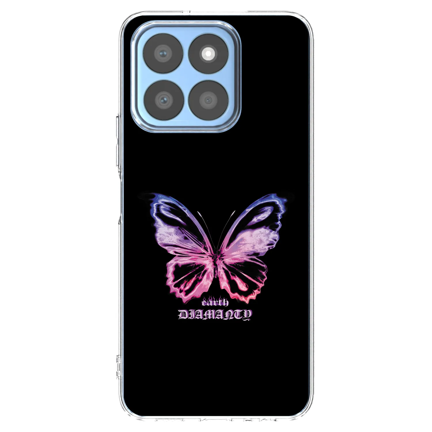 Picasee átlátszó szilikon tok az alábbi mobiltelefonokra Honor X8c - Diamanty Purple