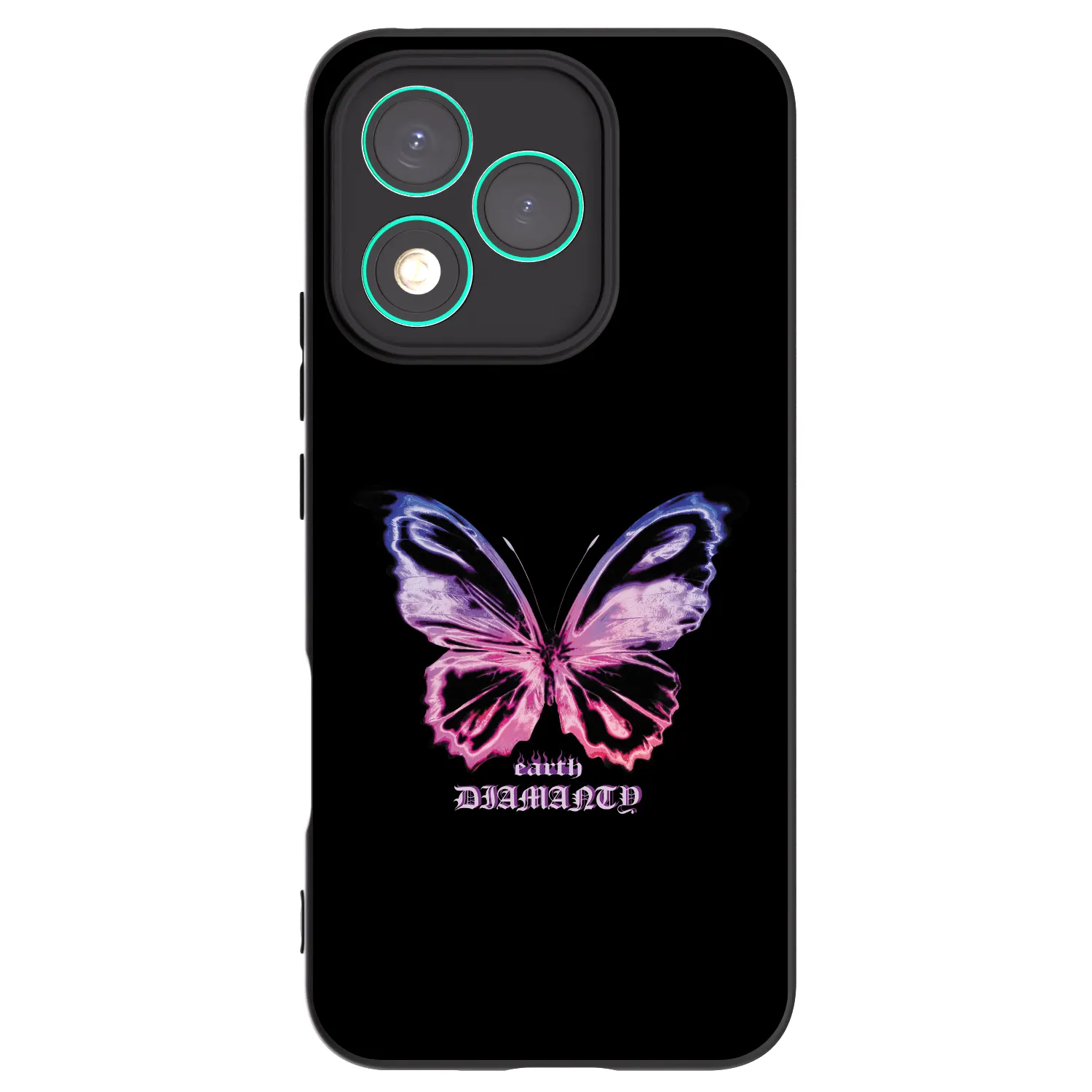 Picasee fekete szilikon tok az alábbi mobiltelefonokra Honor 400 Lite 5G - Diamanty Purple