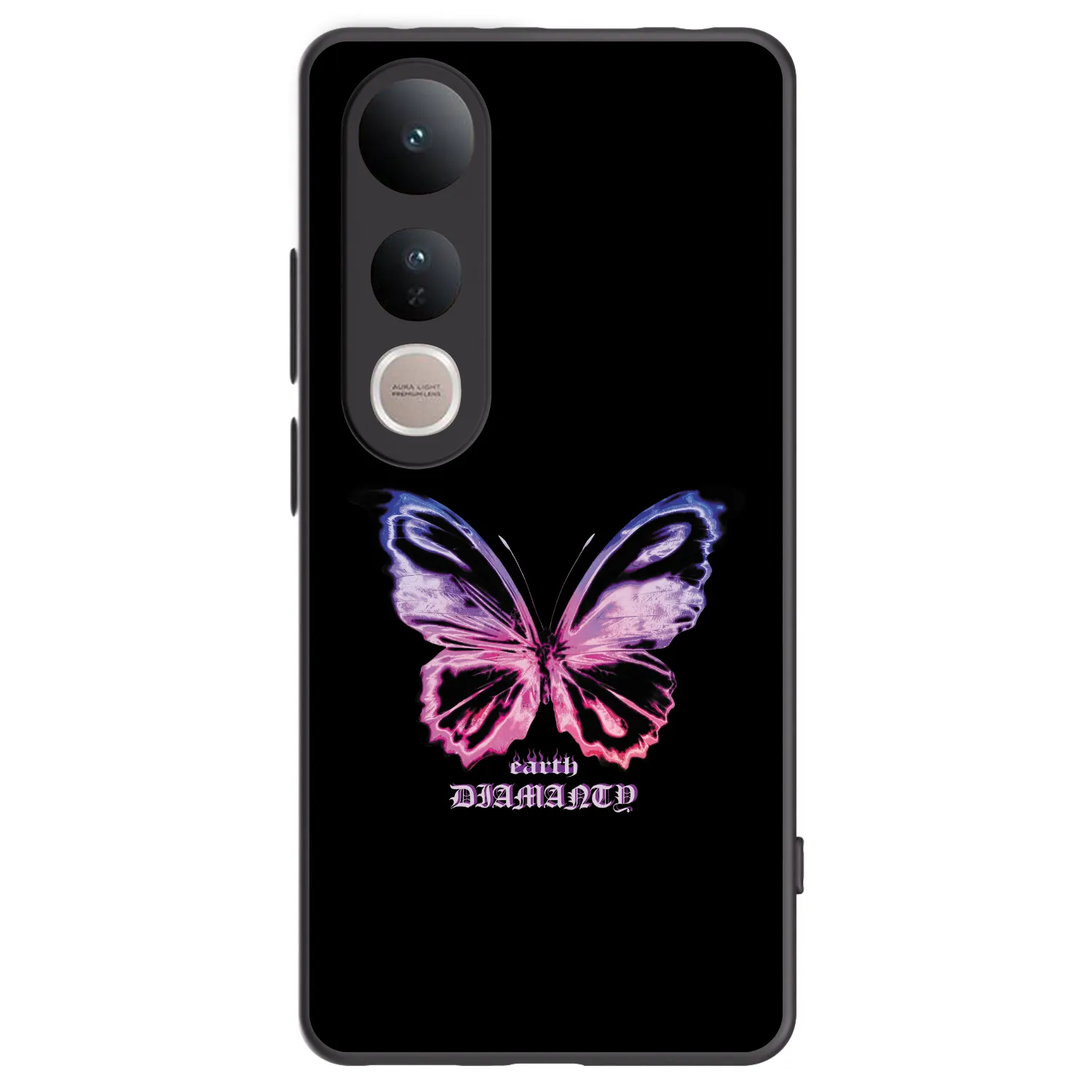 Picasee fekete szilikon tok az alábbi mobiltelefonokra Vivo V50 Lite 5G - Diamanty Purple