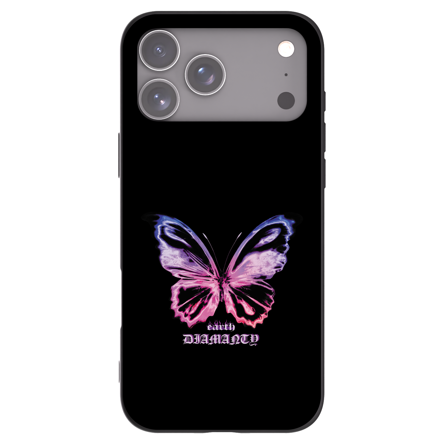 Picasee fekete szilikon tok az alábbi mobiltelefonokra Apple iPhone 17 Pro Max - Diamanty Purple