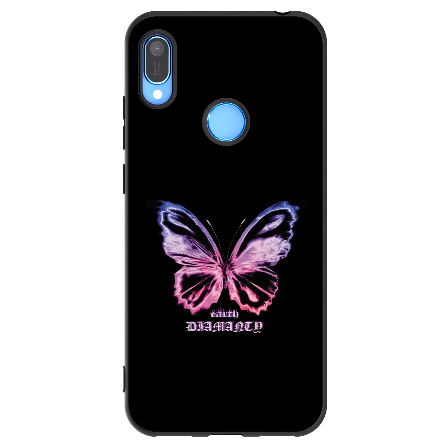 Picasee fekete szilikon tok az alábbi mobiltelefonokra Huawei Y6 2019 - Diamanty Purple