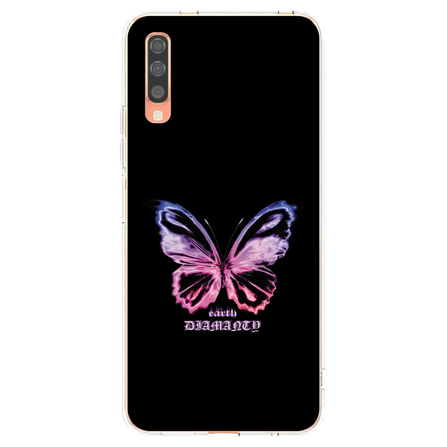 Picasee átlátszó szilikon tok az alábbi mobiltelefonokra Samsung Galaxy A70 A705F - Diamanty Purple