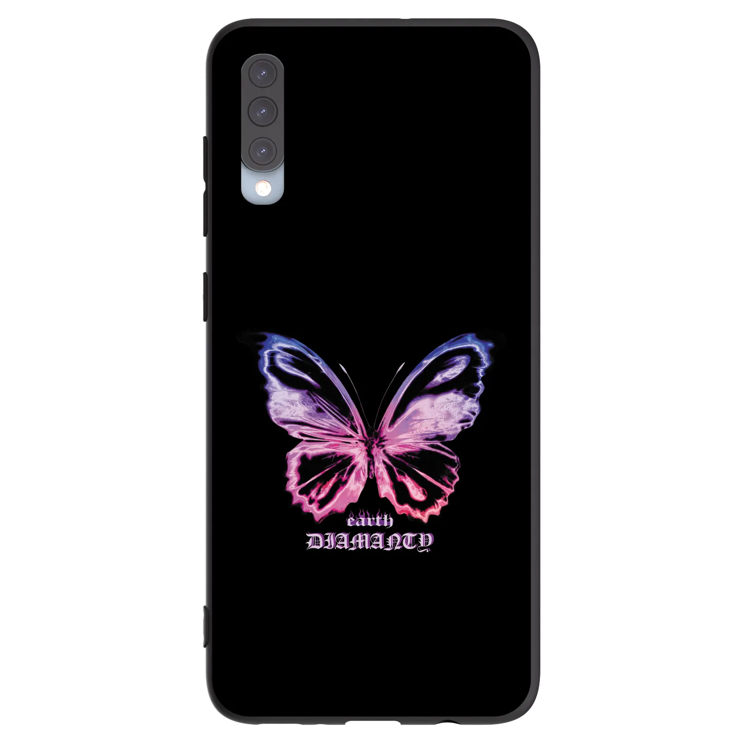 Picasee fekete szilikon tok az alábbi mobiltelefonokra Samsung Galaxy A70 A705F - Diamanty Purple