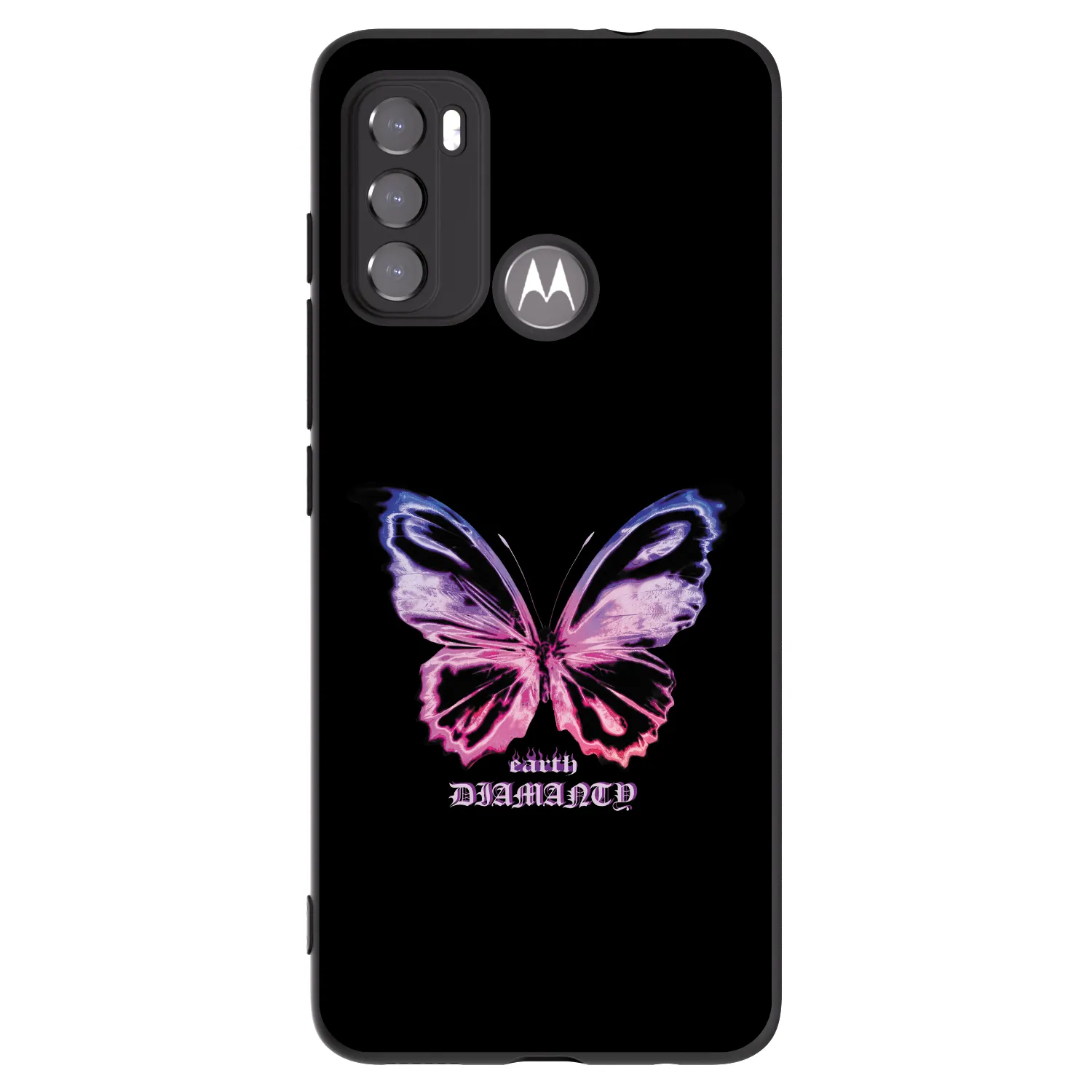 Picasee fekete szilikon tok az alábbi mobiltelefonokra Motorola Edge 60 5G - Diamanty Purple