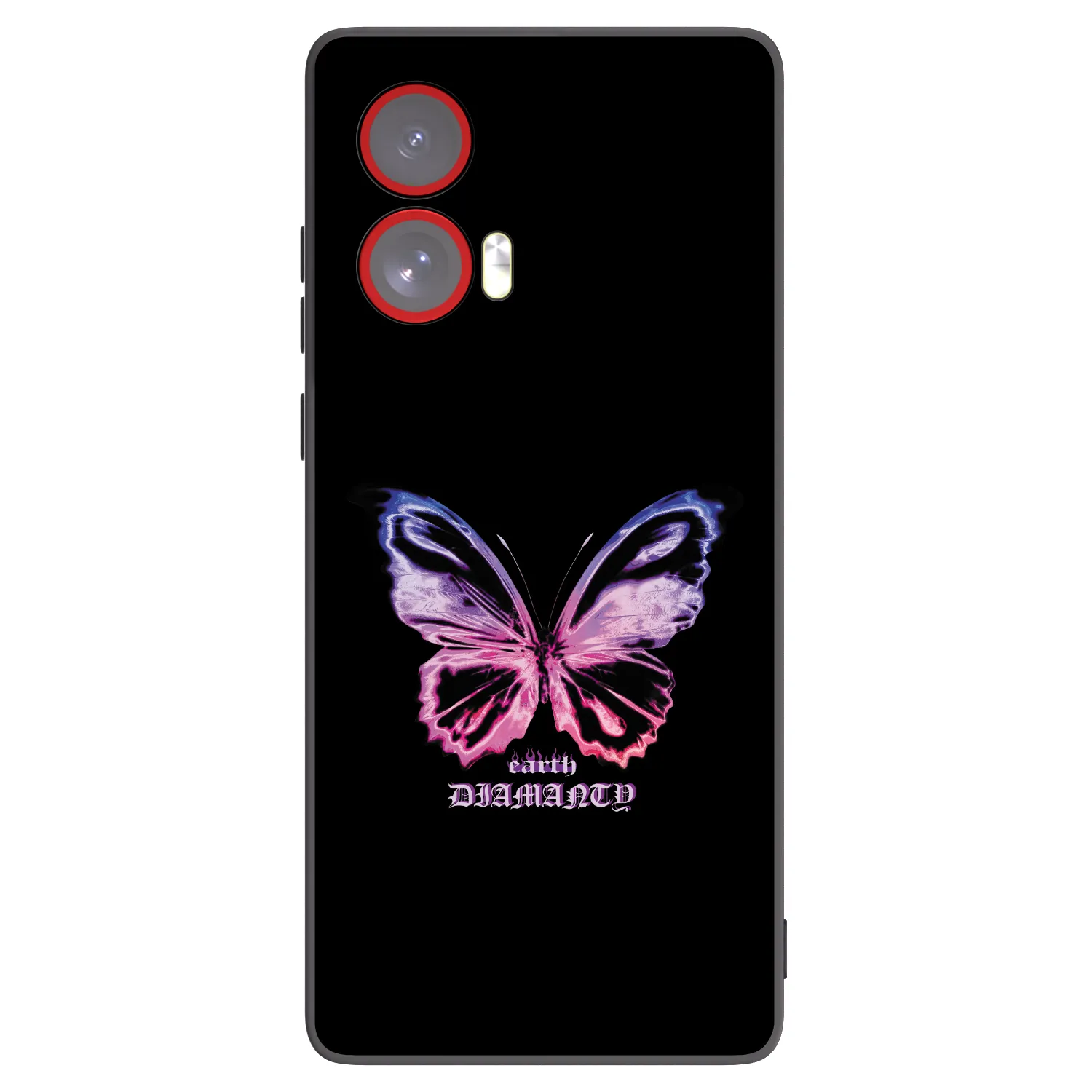 Picasee fekete szilikon tok az alábbi mobiltelefonokra Motorola Edge 50 Fusion - Diamanty Purple