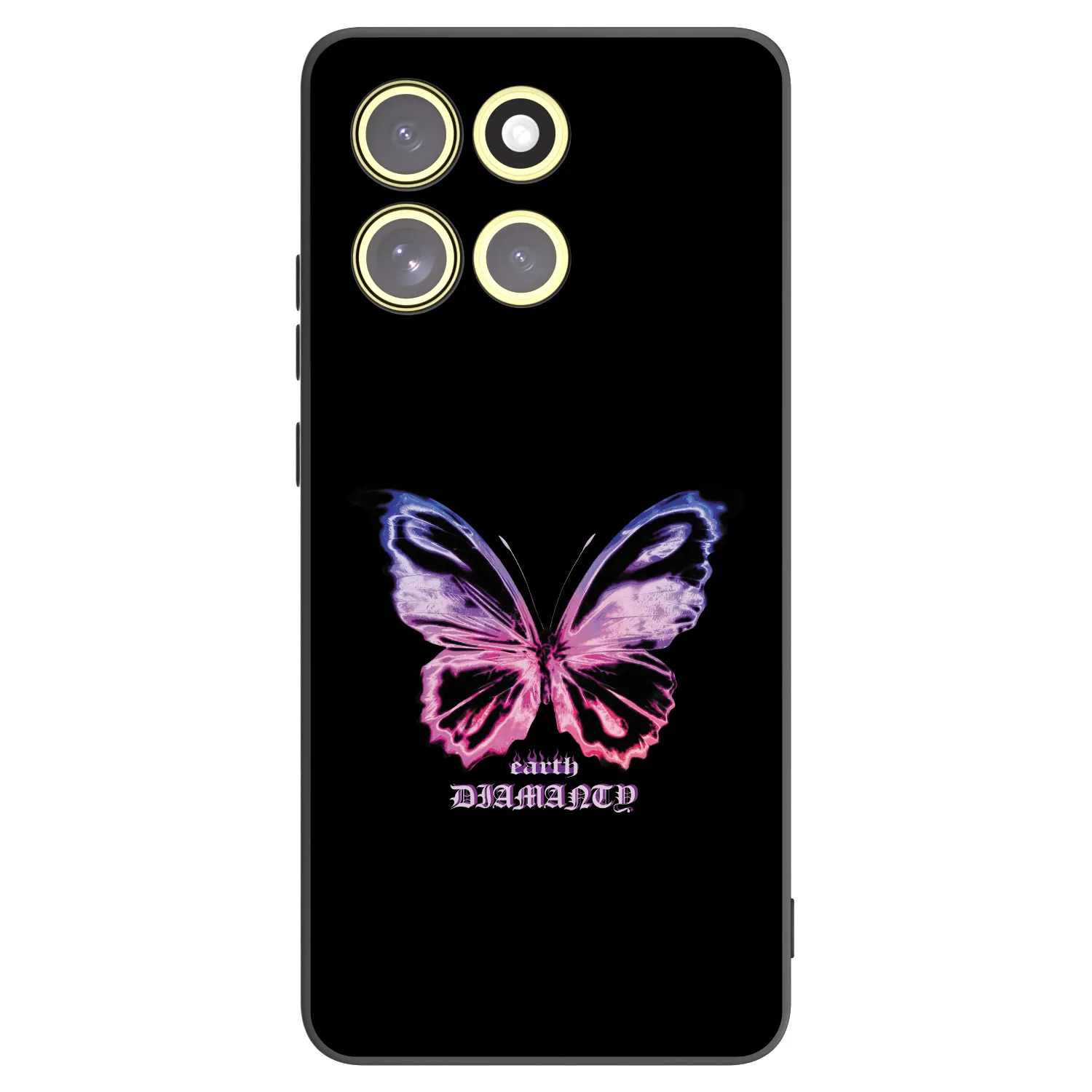 Picasee fekete szilikon tok az alábbi mobiltelefonokra Motorola Moto G86 Power 5G - Diamanty Purple