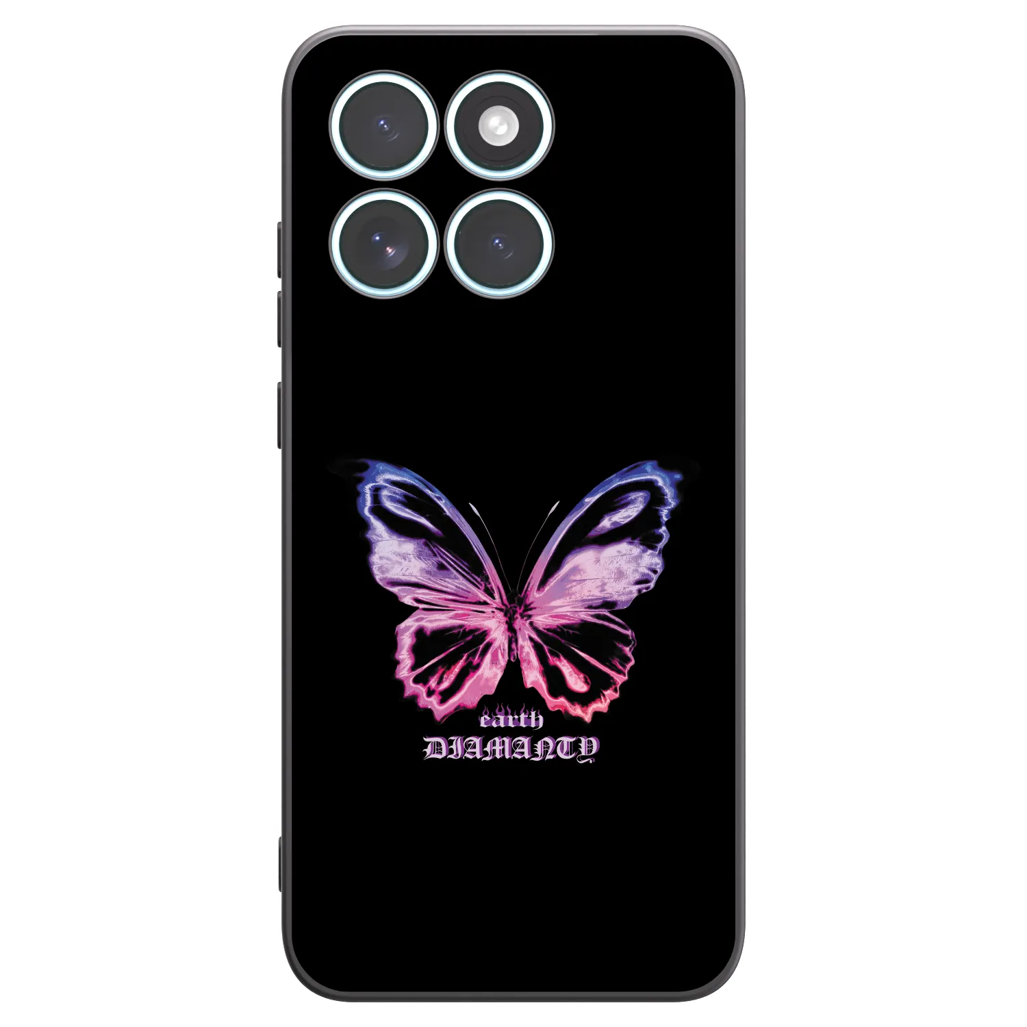 Picasee fekete szilikon tok az alábbi mobiltelefonokra Motorola Edge 70 Fusion - Diamanty Purple