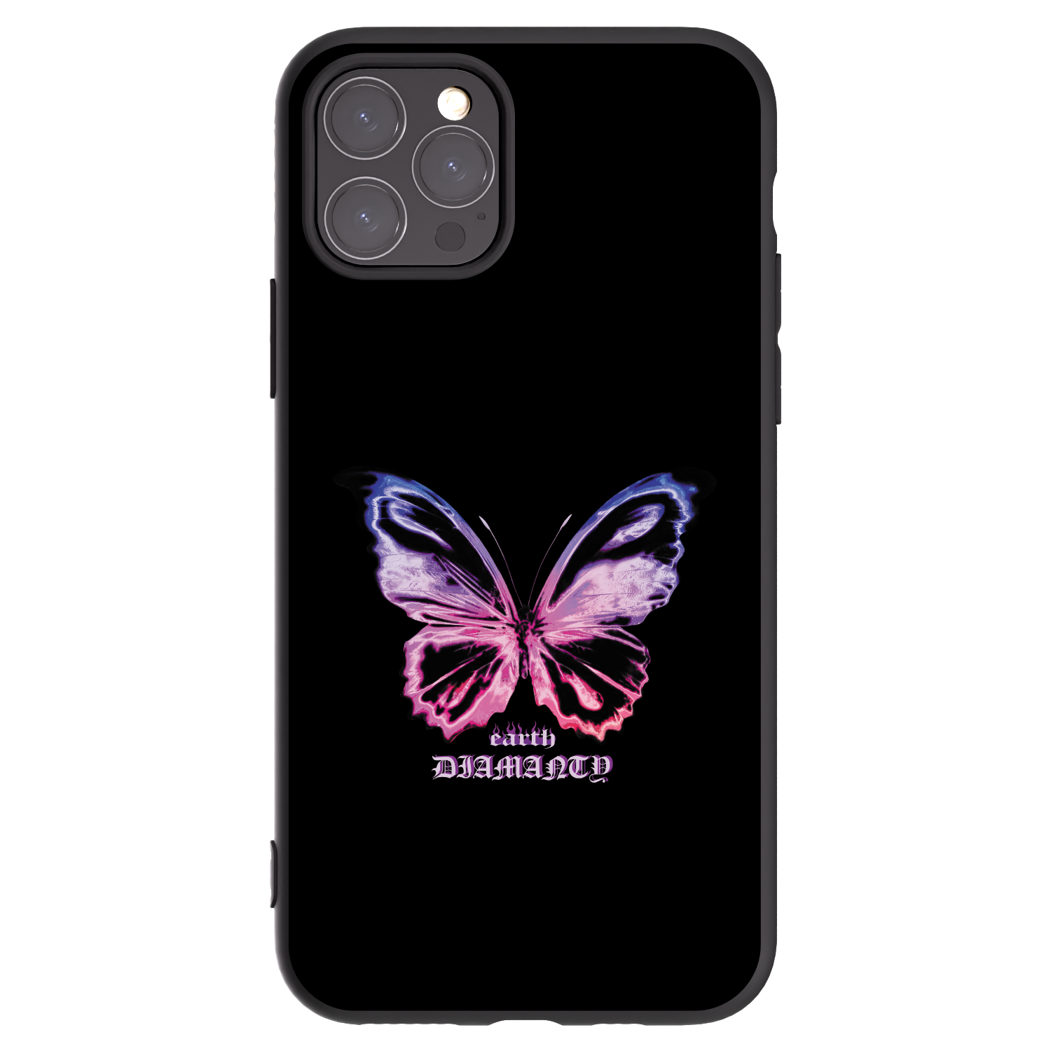 Picasee fekete szilikon tok az alábbi mobiltelefonokra Apple iPhone 11 Pro - Diamanty Purple