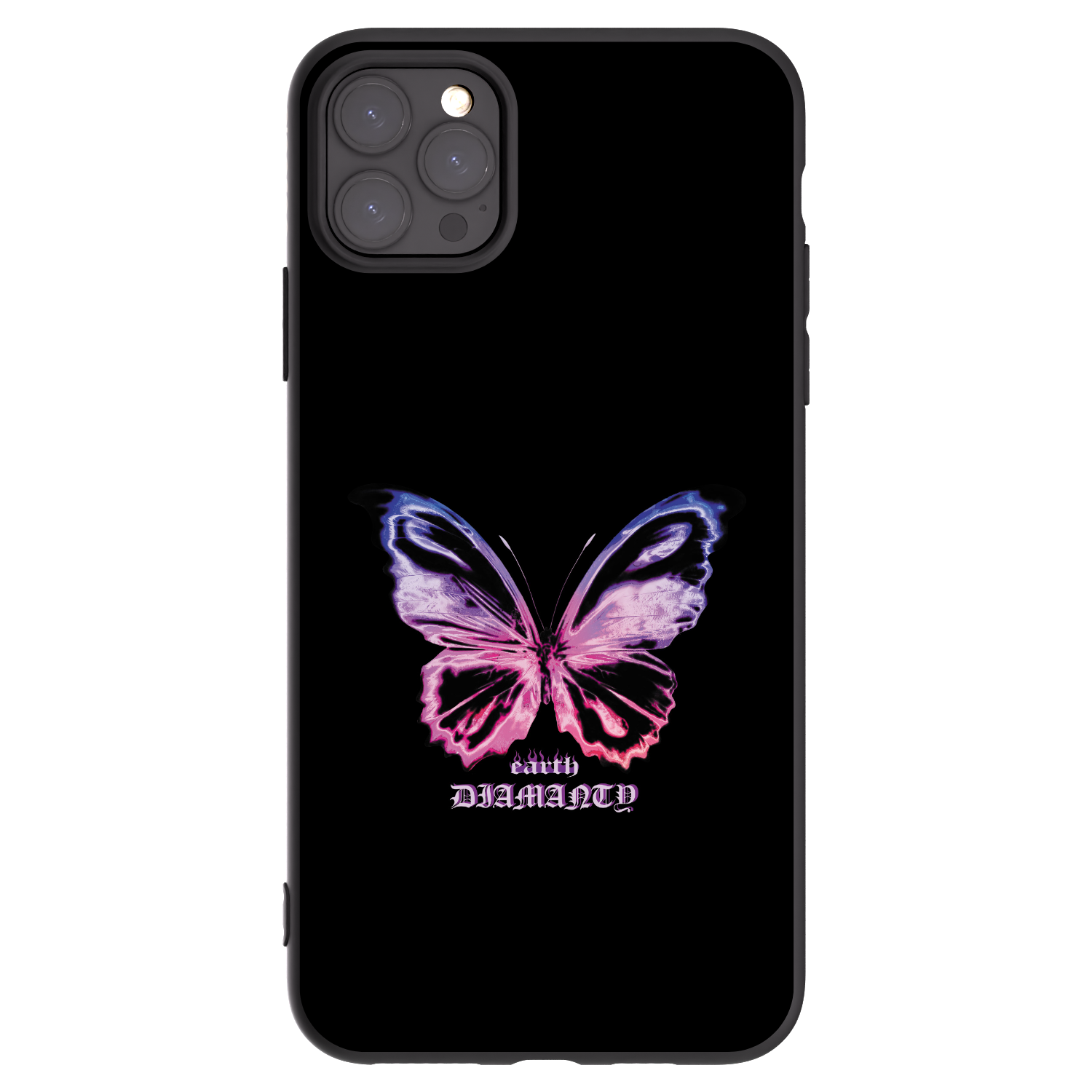 Picasee fekete szilikon tok az alábbi mobiltelefonokra Apple iPhone 11 Pro Max - Diamanty Purple