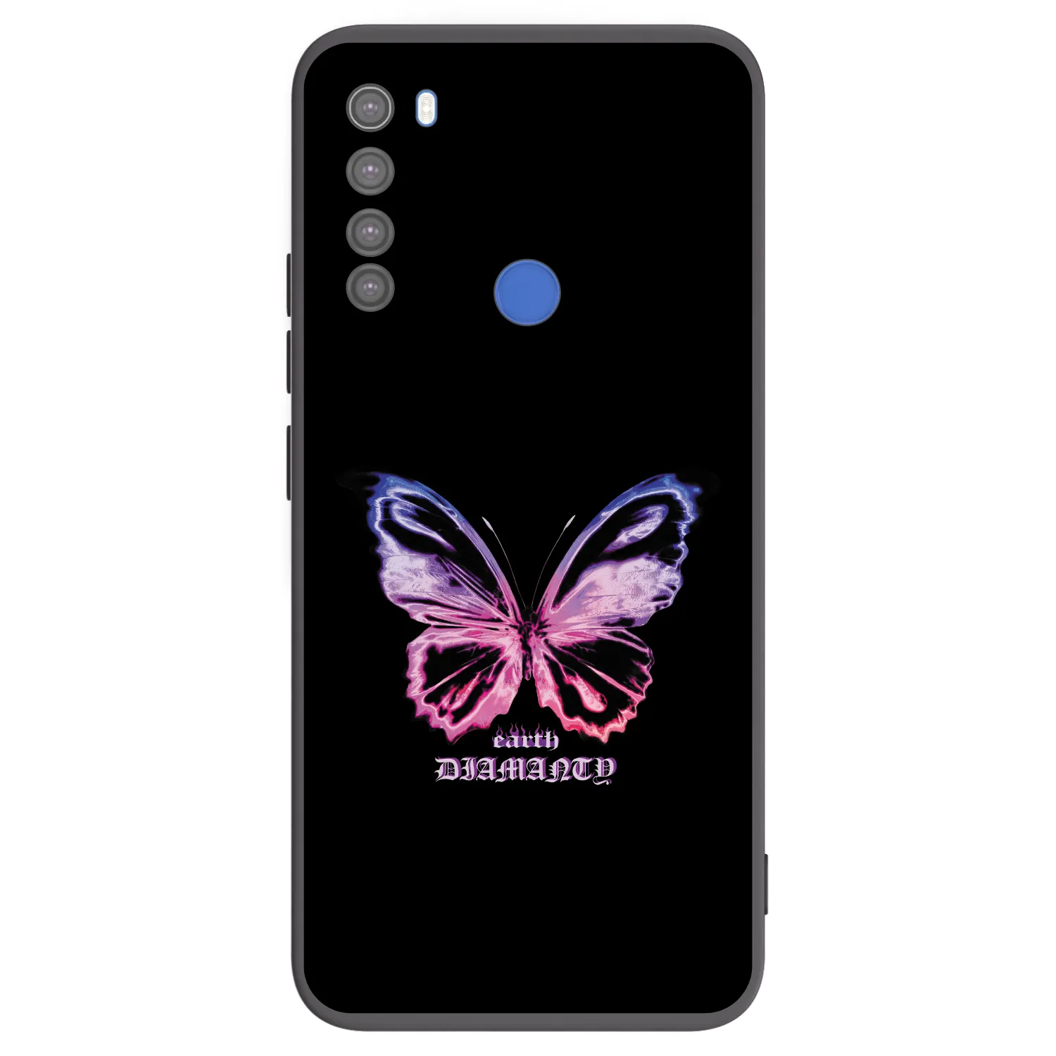 Picasee fekete szilikon tok az alábbi mobiltelefonokra Xiaomi Redmi Note 8T - Diamanty Purple
