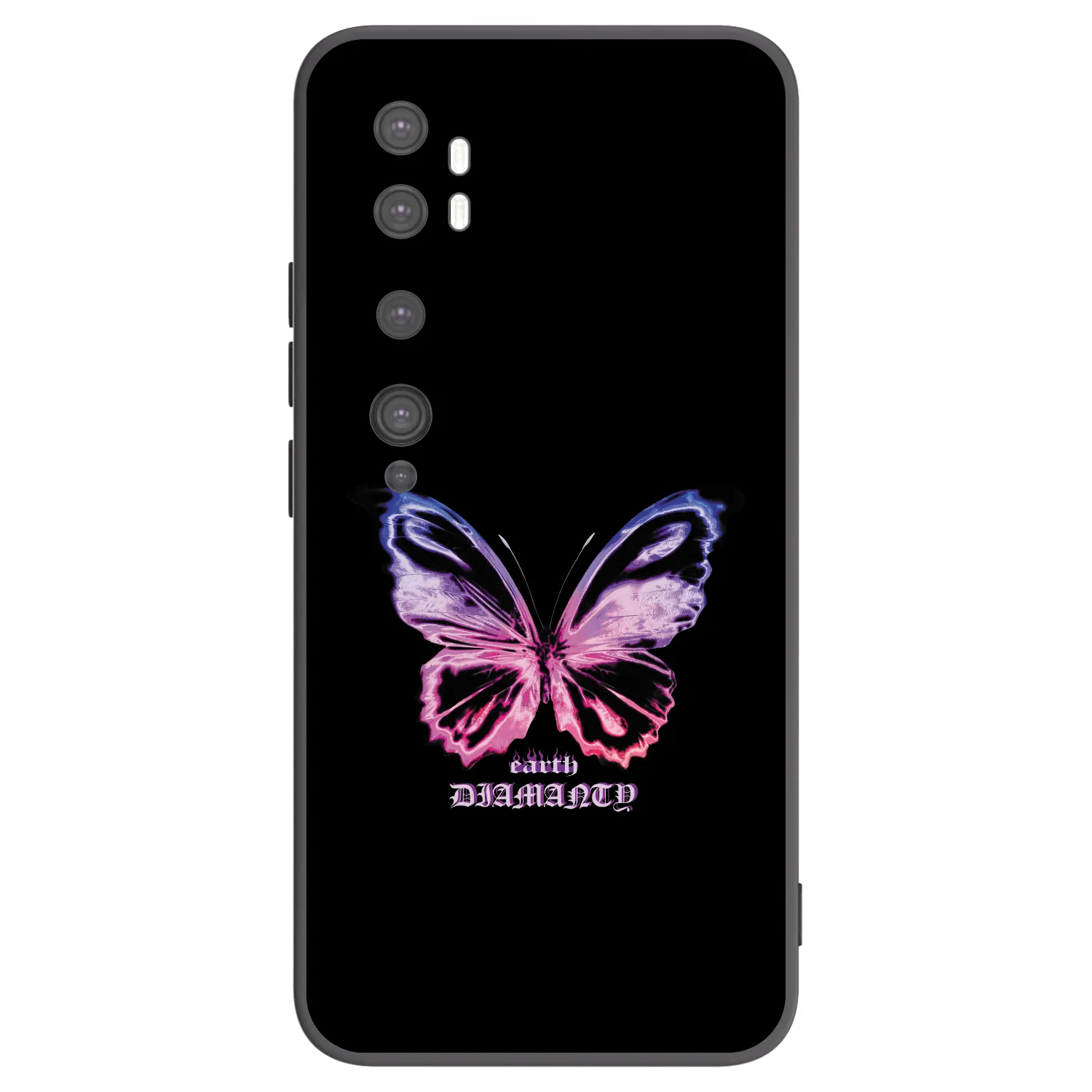 Picasee fekete szilikon tok az alábbi mobiltelefonokra Xiaomi Mi Note 10 (Pro) - Diamanty Purple