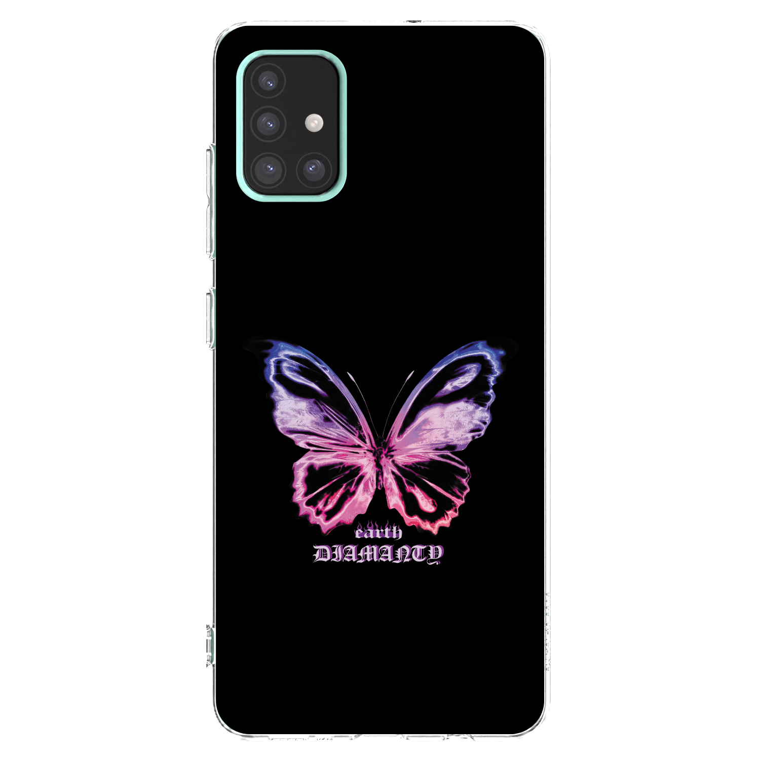 Picasee átlátszó szilikon tok az alábbi mobiltelefonokra Samsung Galaxy A51 A515F - Diamanty Purple