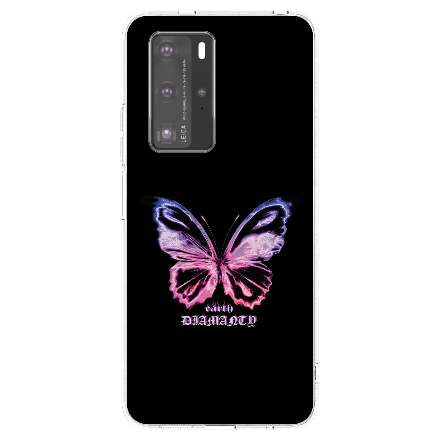 Picasee átlátszó szilikon tok az alábbi mobiltelefonokra Huawei P40 Pro - Diamanty Purple