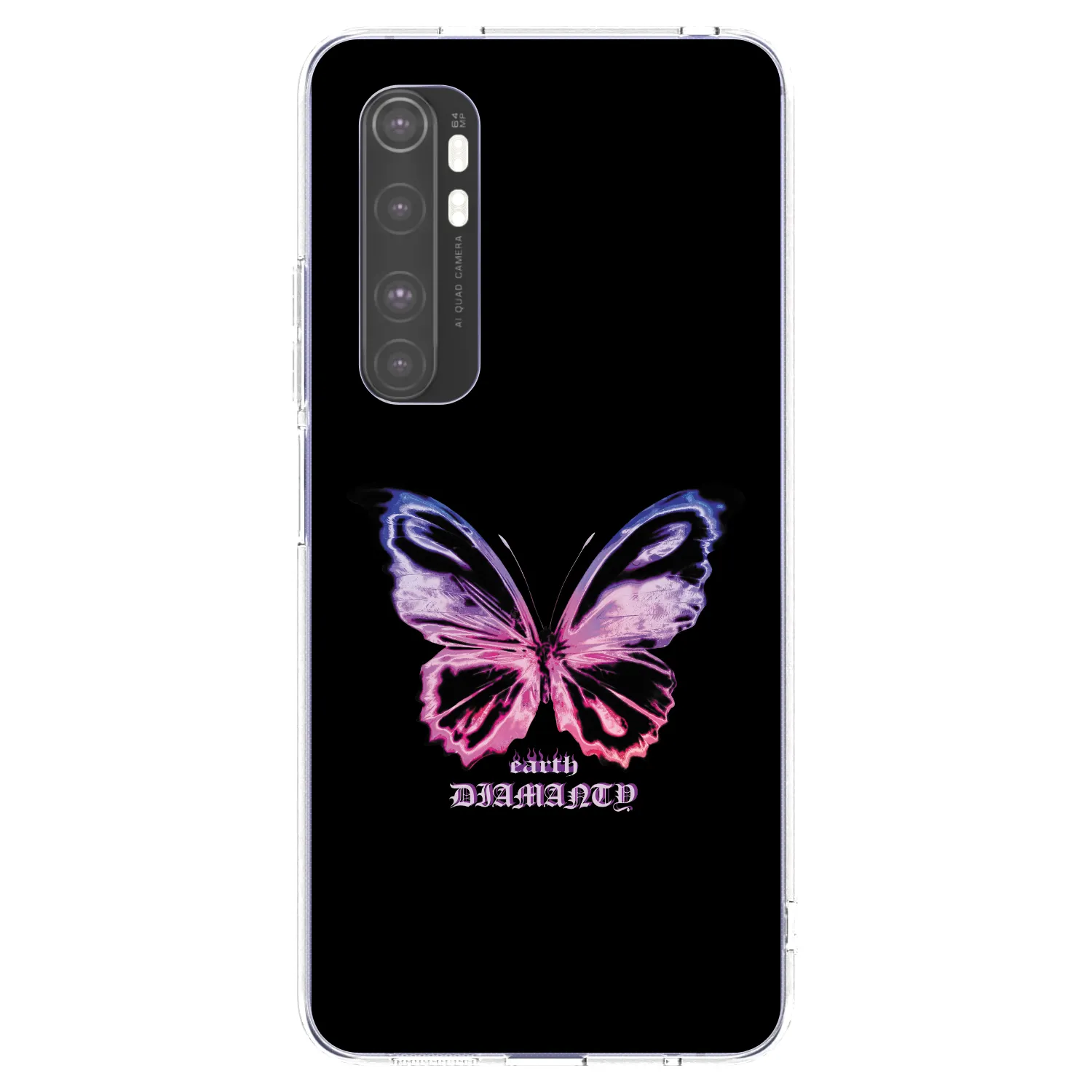 Picasee átlátszó szilikon tok az alábbi mobiltelefonokra Xiaomi Mi Note 10 Lite - Diamanty Purple