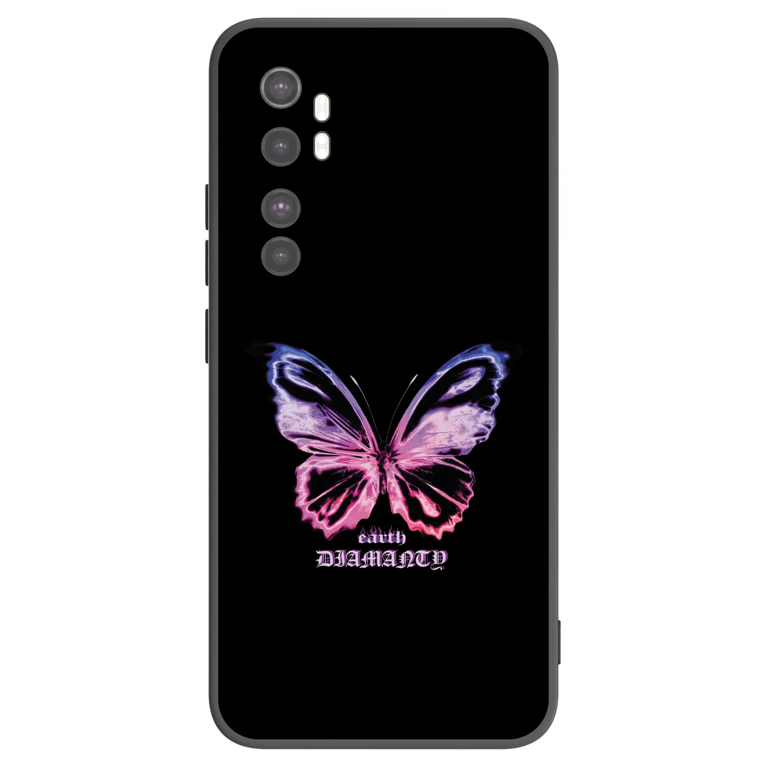Picasee fekete szilikon tok az alábbi mobiltelefonokra Xiaomi Mi Note 10 Lite - Diamanty Purple