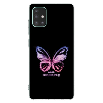 Picasee átlátszó szilikon tok az alábbi mobiltelefonokra Samsung Galaxy M51 M515F - Diamanty Purple