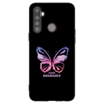 Picasee fekete szilikon tok az alábbi mobiltelefonokra Realme 5 - Diamanty Purple