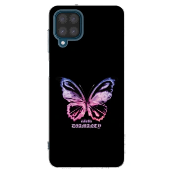 Picasee átlátszó szilikon tok az alábbi mobiltelefonokra Samsung Galaxy A12 A125F - Diamanty Purple