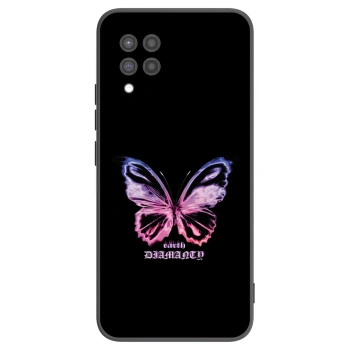 Picasee fekete szilikon tok az alábbi mobiltelefonokra Samsung Galaxy A42 A426B - Diamanty Purple