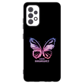 Picasee fekete szilikon tok az alábbi mobiltelefonokra Samsung Galaxy A32 5G A326B - Diamanty Purple