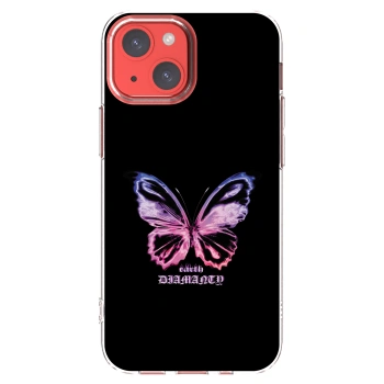 Picasee átlátszó szilikon tok az alábbi mobiltelefonokra Apple iPhone 13 mini - Diamanty Purple