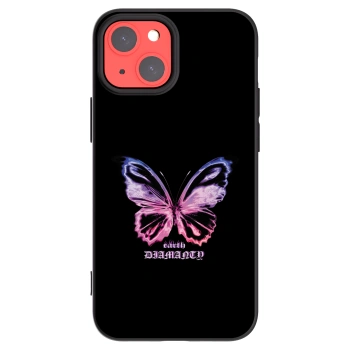 Picasee fekete szilikon tok az alábbi mobiltelefonokra Apple iPhone 13 mini - Diamanty Purple
