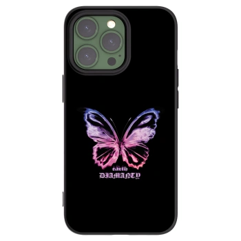 Picasee fekete szilikon tok az alábbi mobiltelefonokra Apple iPhone 13 Pro - Diamanty Purple