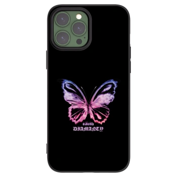 Picasee fekete szilikon tok az alábbi mobiltelefonokra Apple iPhone 13 Pro Max - Diamanty Purple